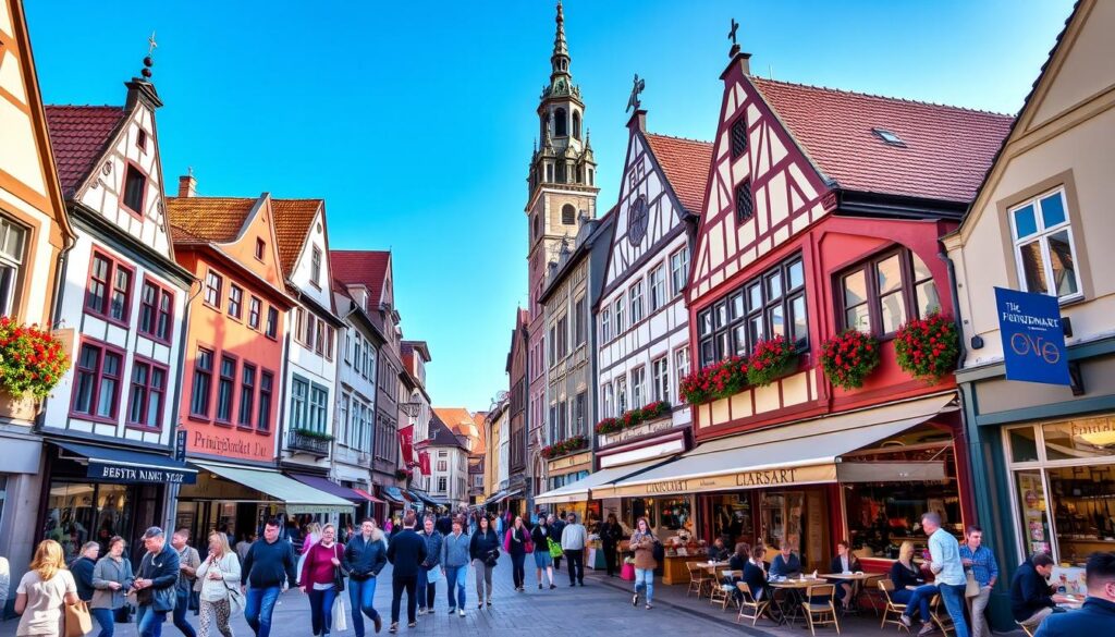 Einkaufen in Münster Stadtbild