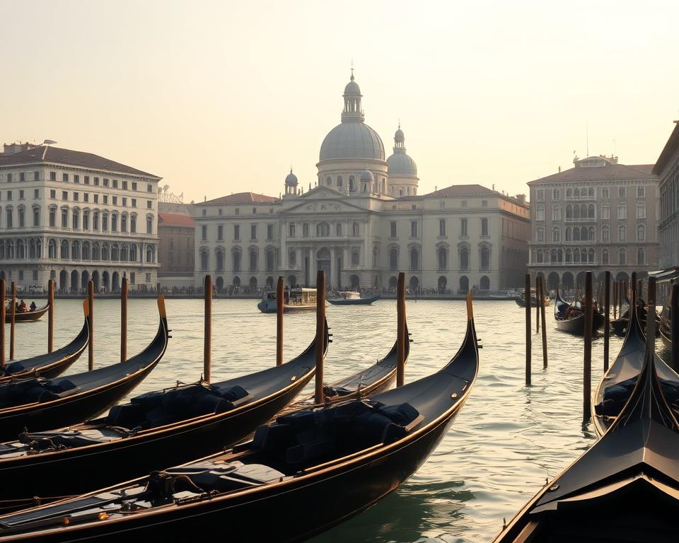 Canal Grande mit Gondeln und Palästen