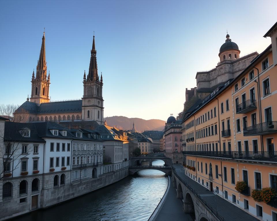 Salzburg Altstadt Morgenstimmung