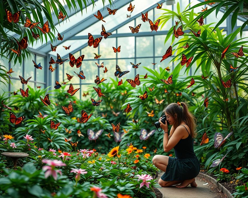 Schmetterlinge fotografieren im Schmetterlingshaus