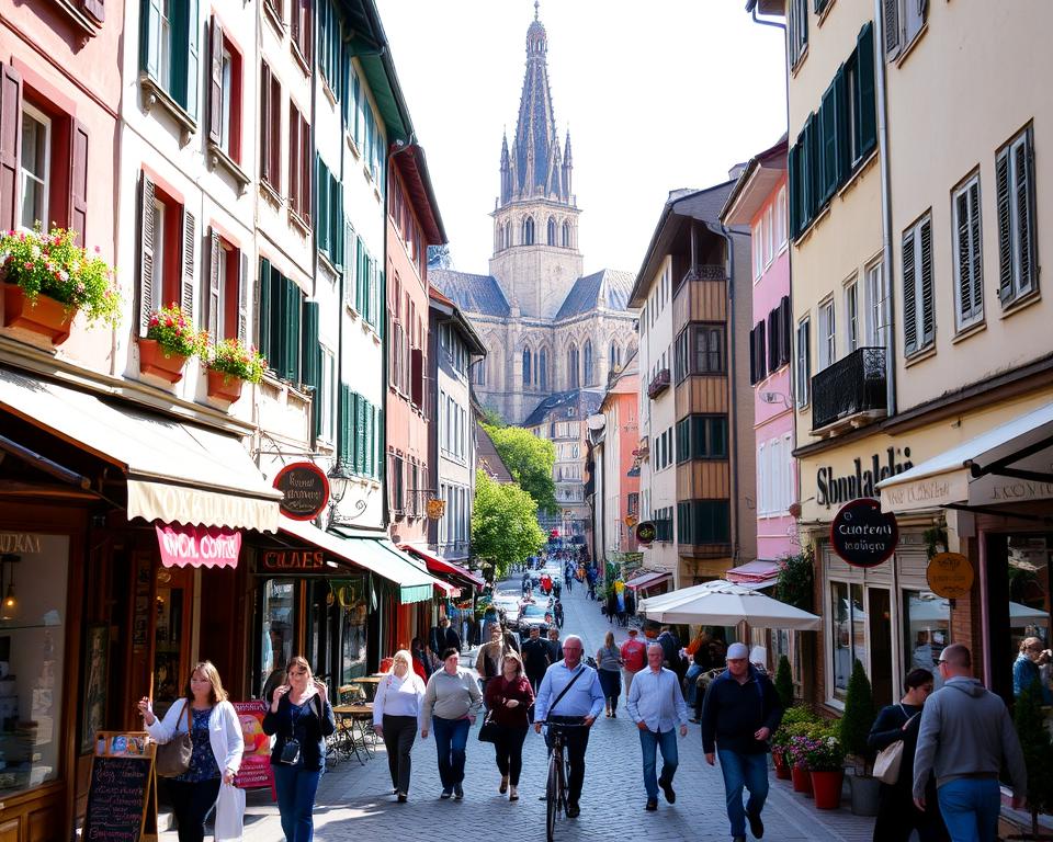 Shopping in Basel Stadtbild