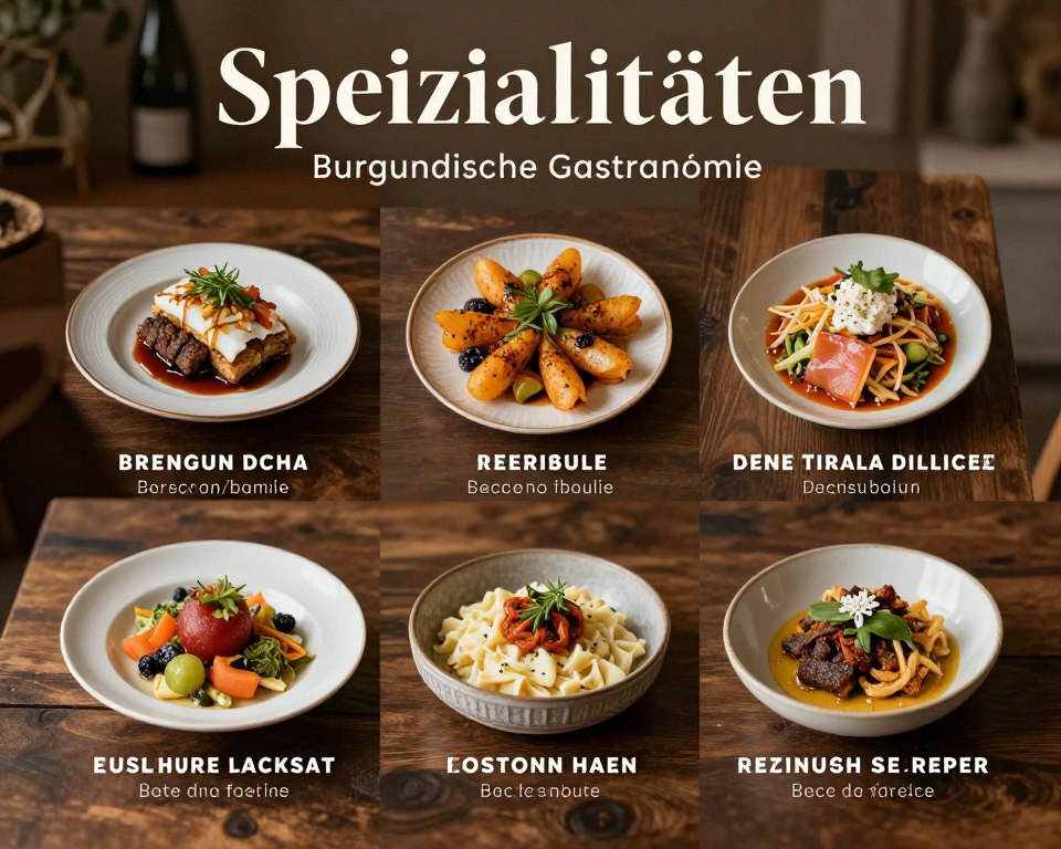 Burgundische Gastronomie Spezialitäten
