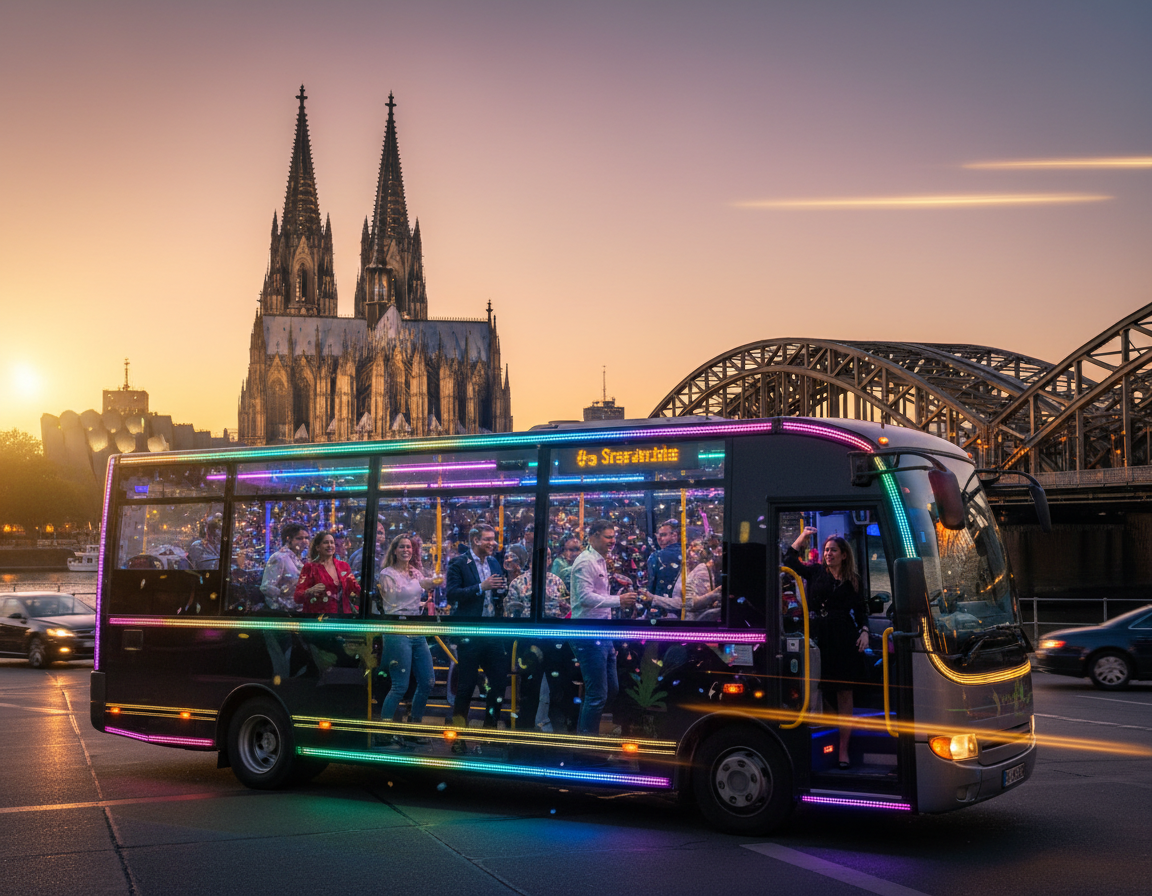 mit dem Partybus zu den Sehenswürdigkeiten in Köln
